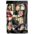 Billie Eilish Collage Flag Wall Hang Decor Tapestry Man Cave Garage Fan Gift