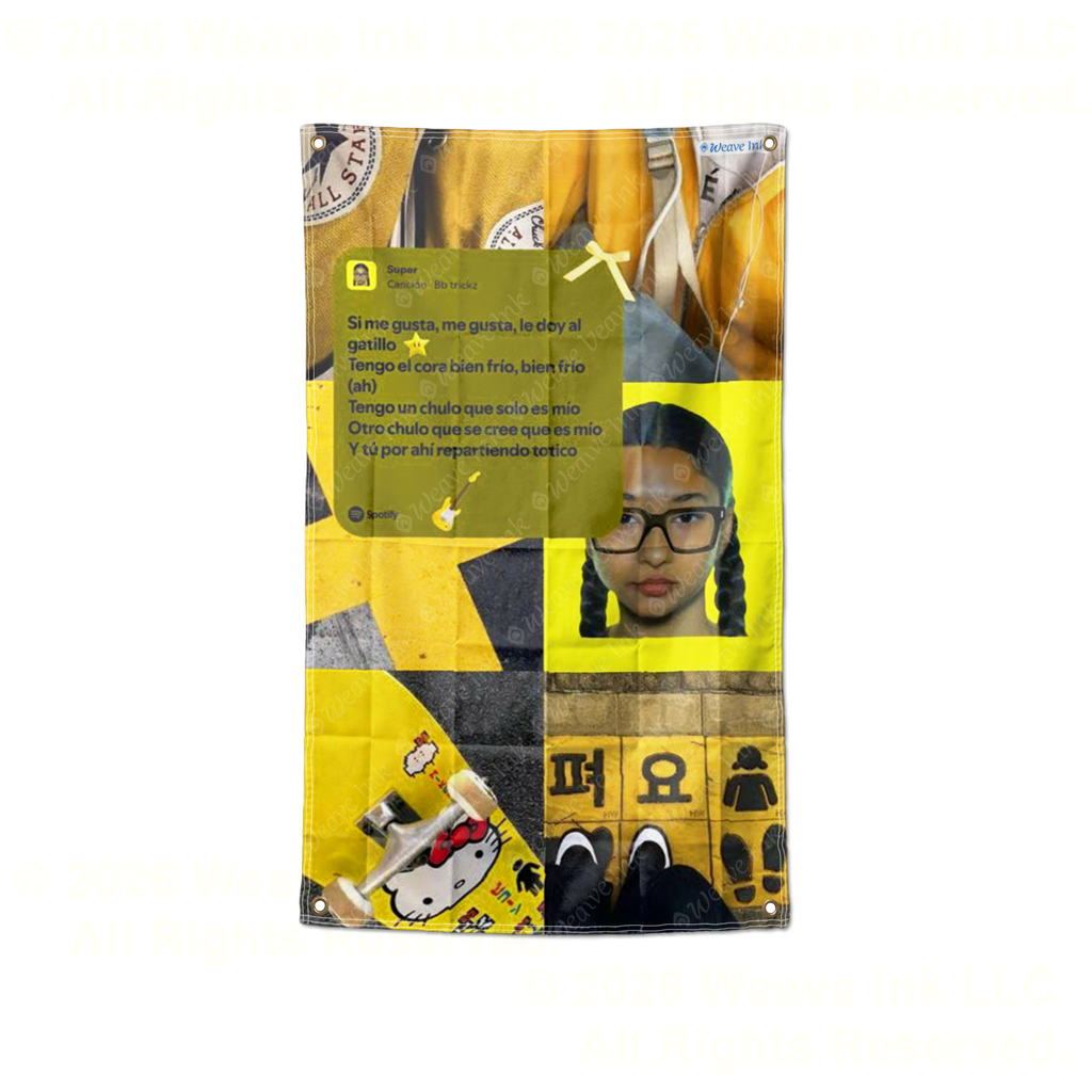 BB Trickz Tapestry Wall Hanging Flag, Spanish Rapper Music Room Decor, Hip Hop Wall Art, Y2K Bedroom Decor, Rap Fan Gift, Aesthetic Tapestry, Music Lover Gift Style 8