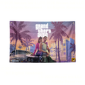 GTA 5 Tapestry Wall Hanging, Grand Theft Auto Gaming Wall Decor, Gamer Room Decoration, Video Game Tapestry, Gaming Bedroom Decor, Gamer Gift, Wall Art Style 1