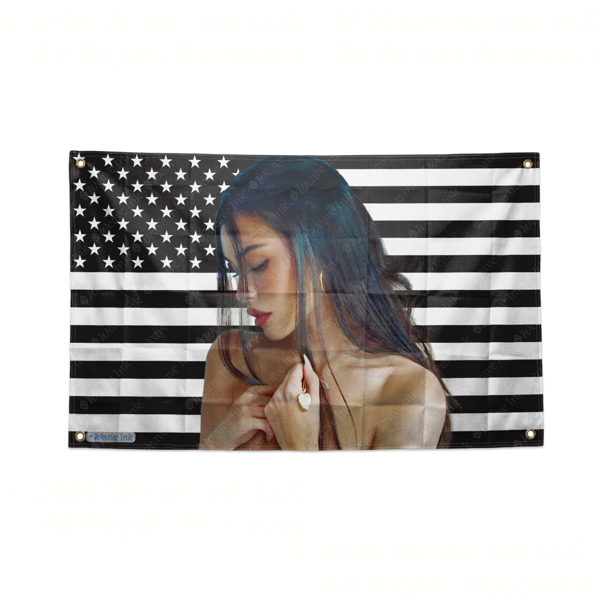 Madison Beer American Flag USA Tapestry Pop Singer Wall Art & Aesthetic Room Decor 3x5Ft 5x8Ft Style 5