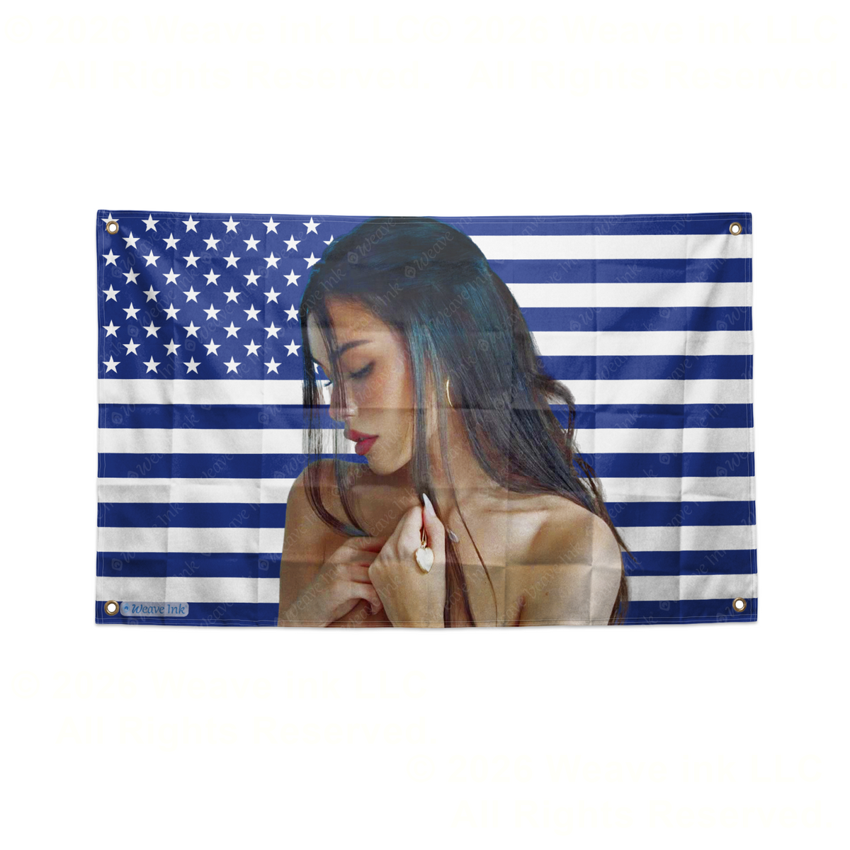 Madison Beer American Flag USA Tapestry Pop Singer Wall Art & Aesthetic Room Decor 3x5Ft 5x8Ft Style 5