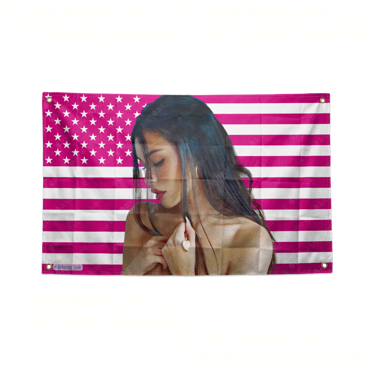 Madison Beer American Flag USA Tapestry Pop Singer Wall Art & Aesthetic Room Decor 3x5Ft 5x8Ft Style 5