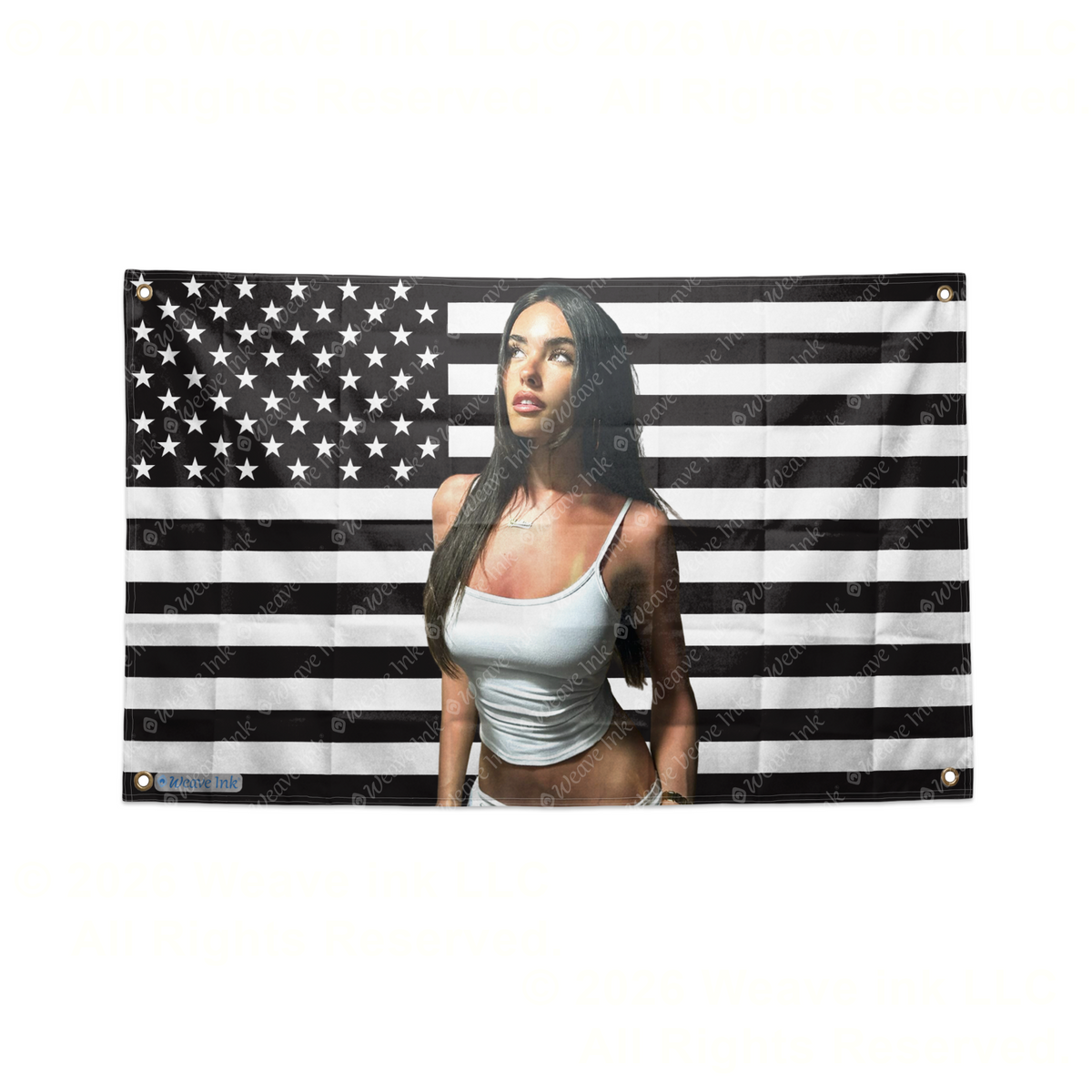 Madison Beer American Flag USA Tapestry Pop Singer Wall Art & Aesthetic Room Decor 3x5Ft 5x8Ft Style 7