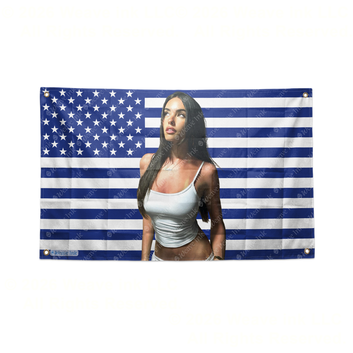 Madison Beer American Flag USA Tapestry Pop Singer Wall Art & Aesthetic Room Decor 3x5Ft 5x8Ft Style 7