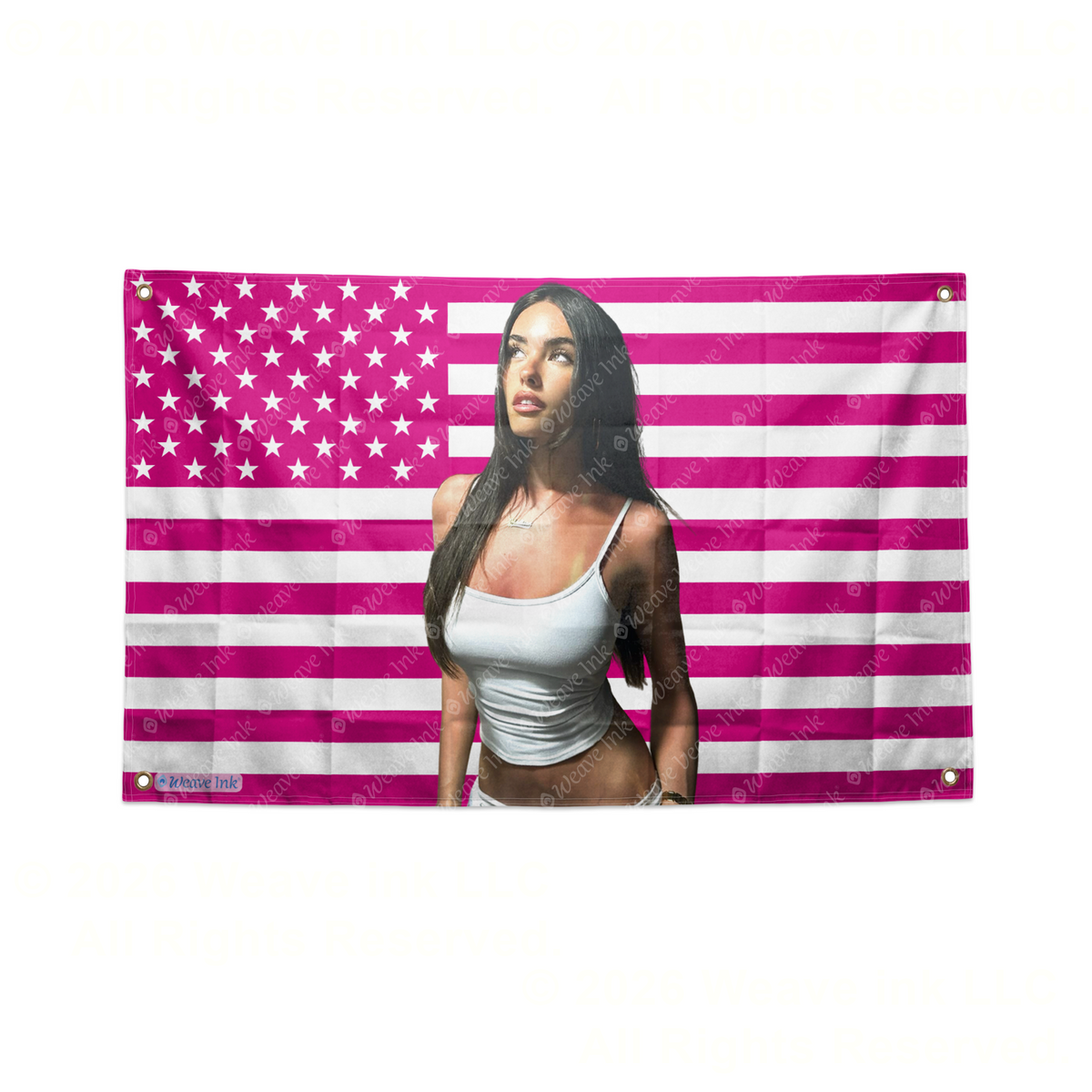 Madison Beer American Flag USA Tapestry Pop Singer Wall Art & Aesthetic Room Decor 3x5Ft 5x8Ft Style 7