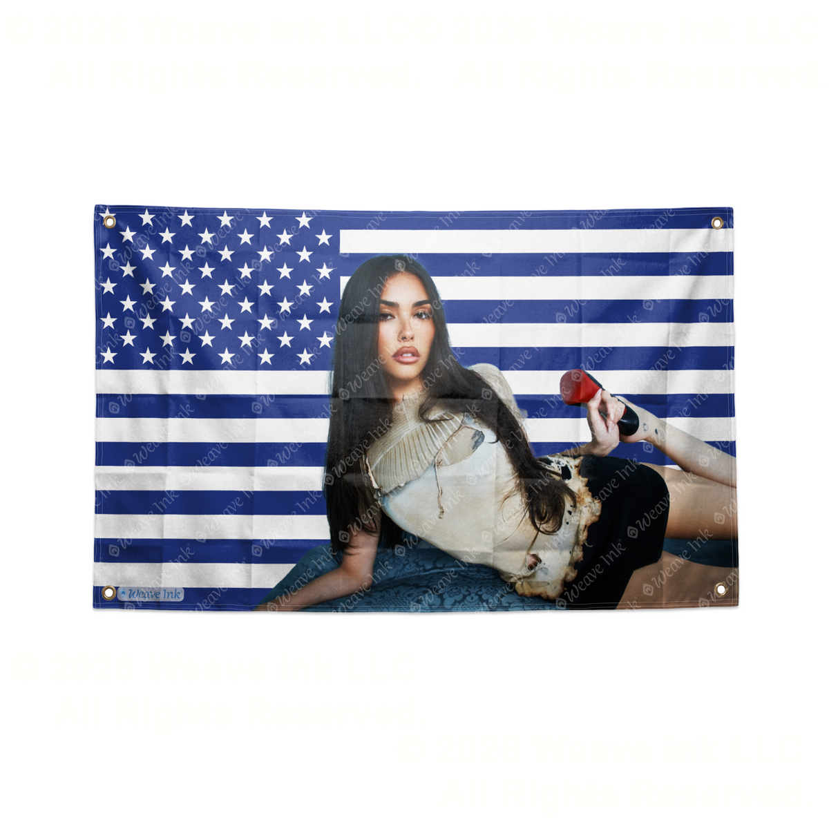 Madison Beer American Flag USA Tapestry Pop Singer Wall Art & Aesthetic Room Decor 3x5Ft 5x8Ft Style 8