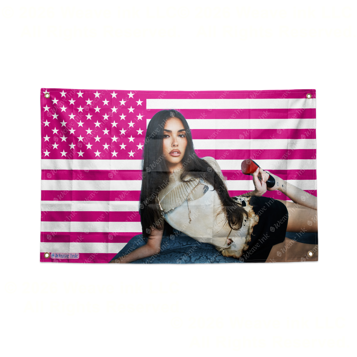 Madison Beer American Flag USA Tapestry Pop Singer Wall Art & Aesthetic Room Decor 3x5Ft 5x8Ft Style 8