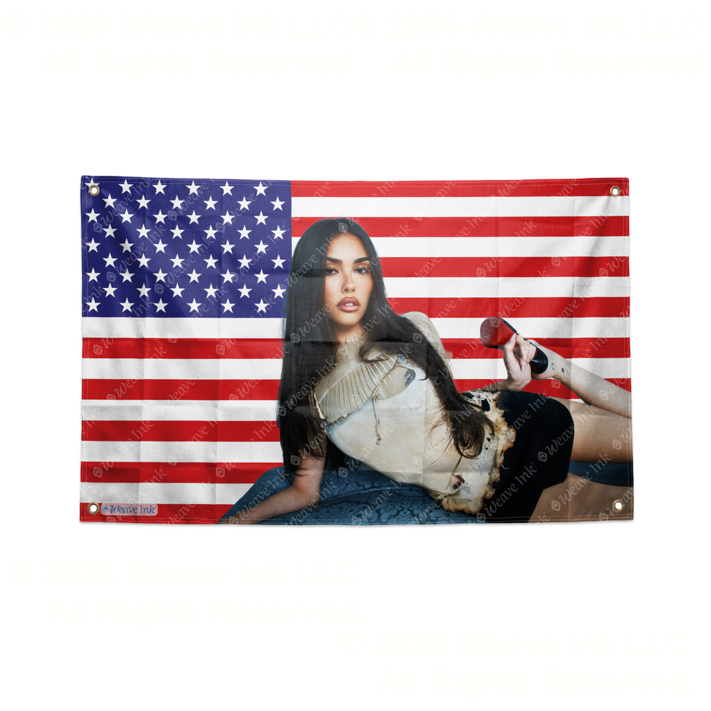 Madison Beer American Flag USA Tapestry Pop Singer Wall Art & Aesthetic Room Decor 3x5Ft 5x8Ft Style 8