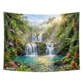 Tropical Paradise Waterfall Tapestry Wall Hanging – Exotic Nature Wall Decor for Bedroom, Living Room & Dorm Room