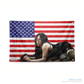 Billie Eilish USA Flag American Tapestry Pop Singer Wall Art & Aesthetic Room Decor 3x5Ft 5x8Ft Style 1