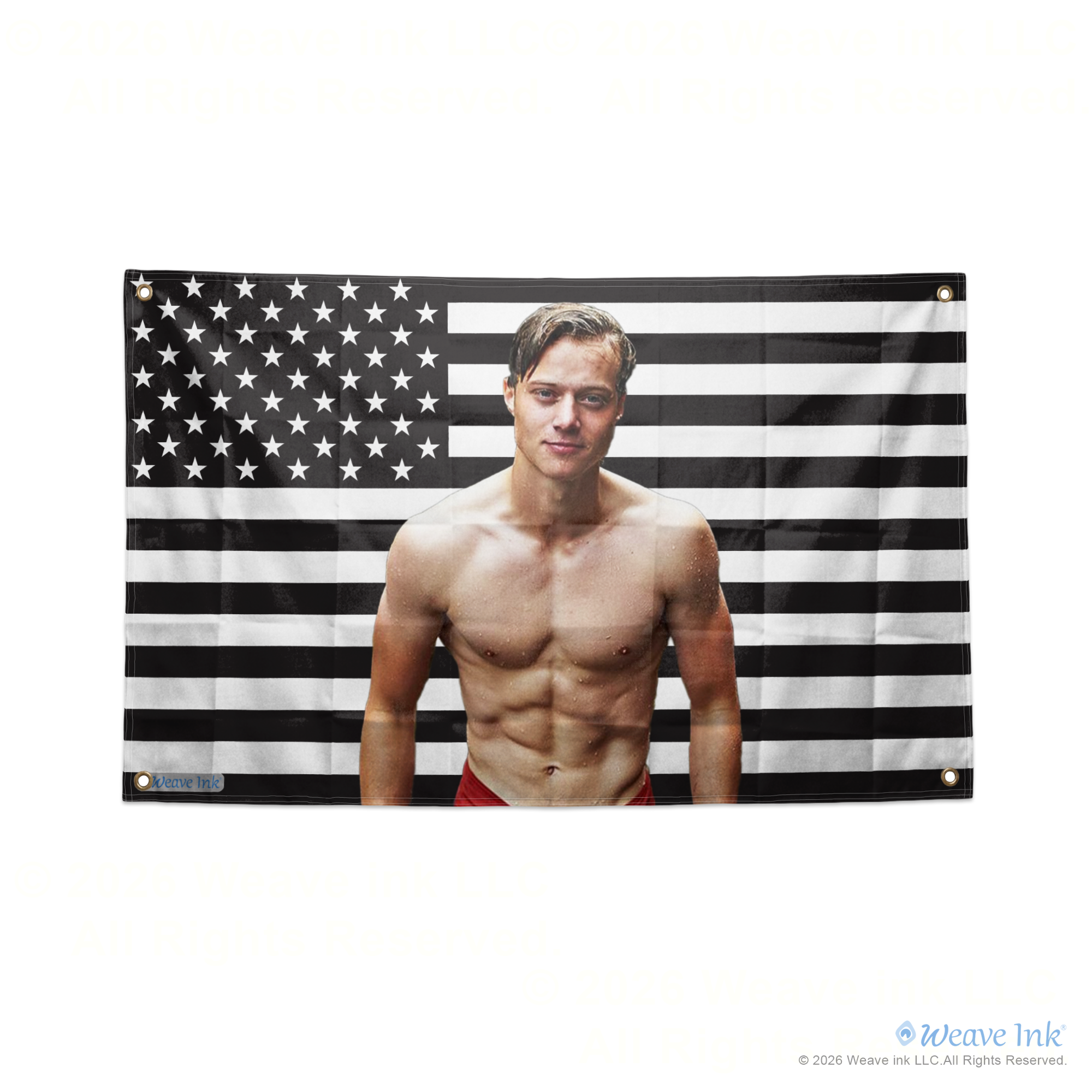 JJ Maybank Actor Outer Banks USA Flag Wall Hanging Tapestry Room Decor Man Cave Garage Fan Gift