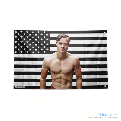 JJ Maybank Actor Outer Banks USA Flag Wall Hanging Tapestry Room Decor Man Cave Garage Fan Gift