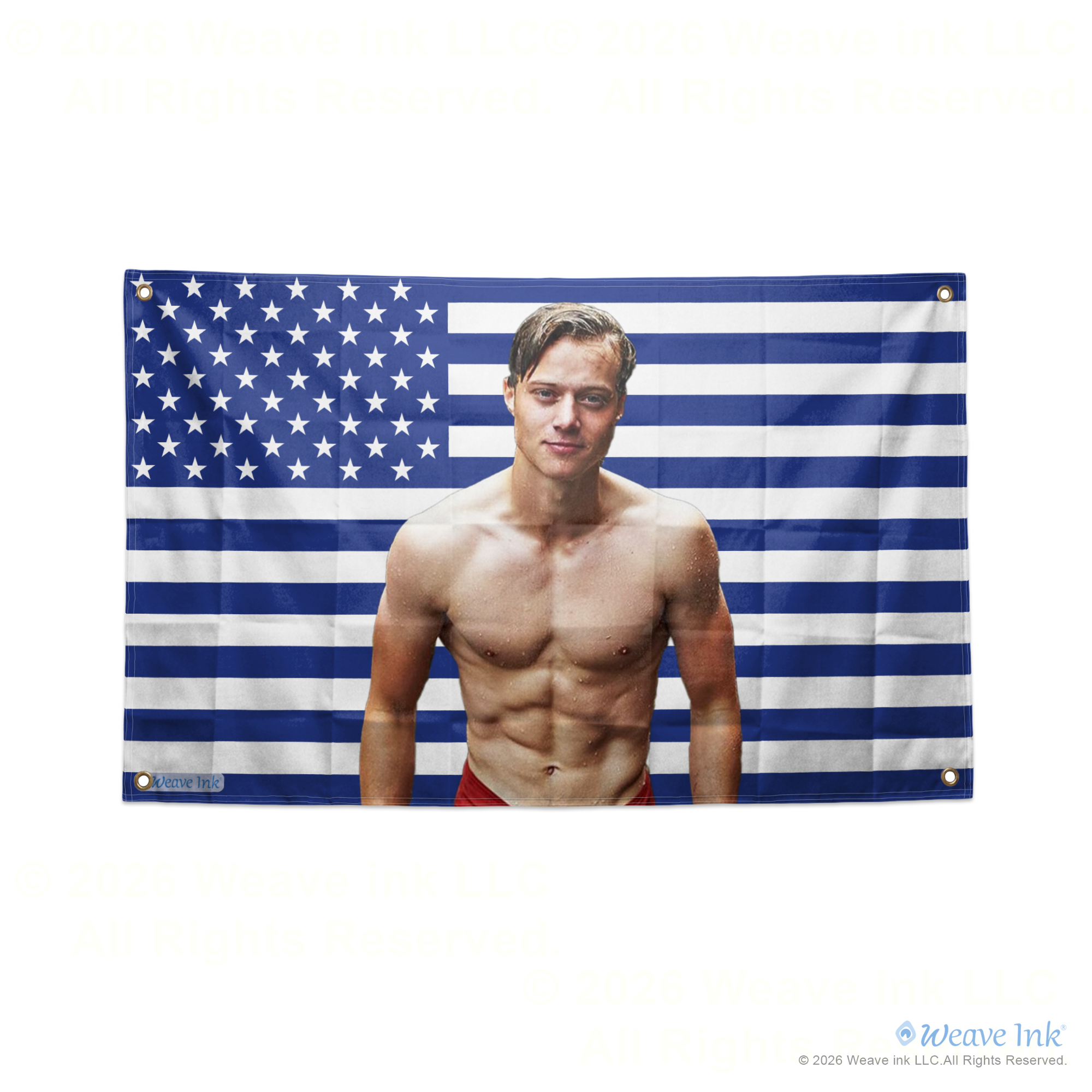 JJ Maybank Actor Outer Banks USA Flag Wall Hanging Tapestry Room Decor Man Cave Garage Fan Gift