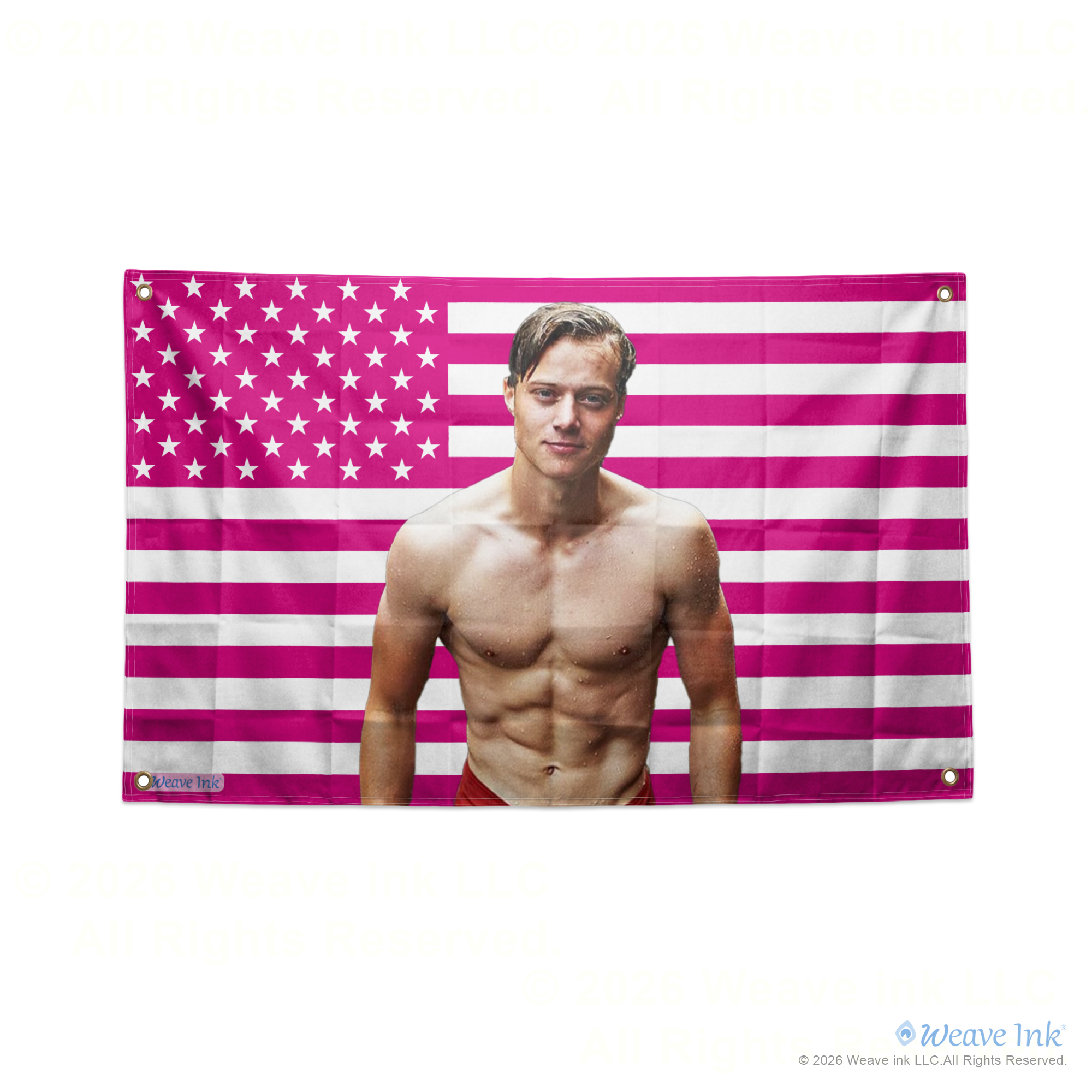 JJ Maybank Actor Outer Banks USA Flag Wall Hanging Tapestry Room Decor Man Cave Garage Fan Gift