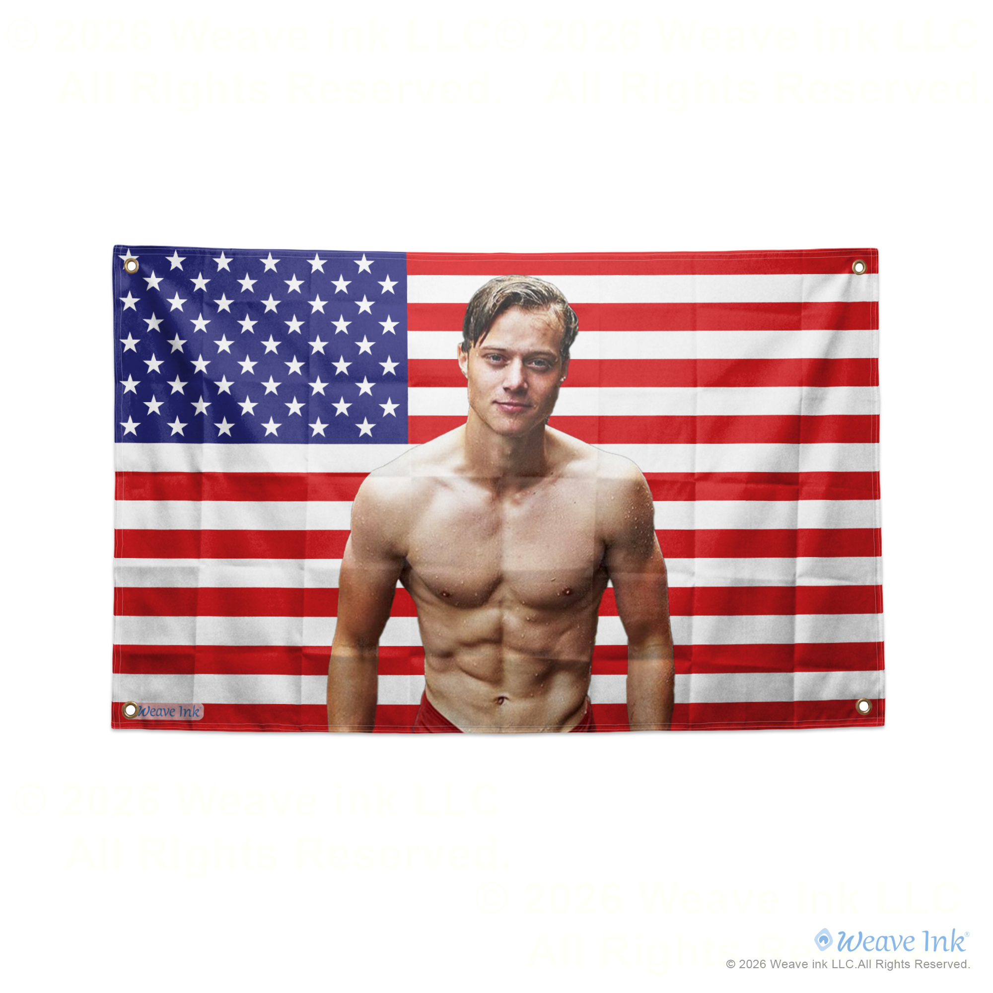 JJ Maybank Actor Outer Banks USA Flag Wall Hanging Tapestry Room Decor Man Cave Garage Fan Gift