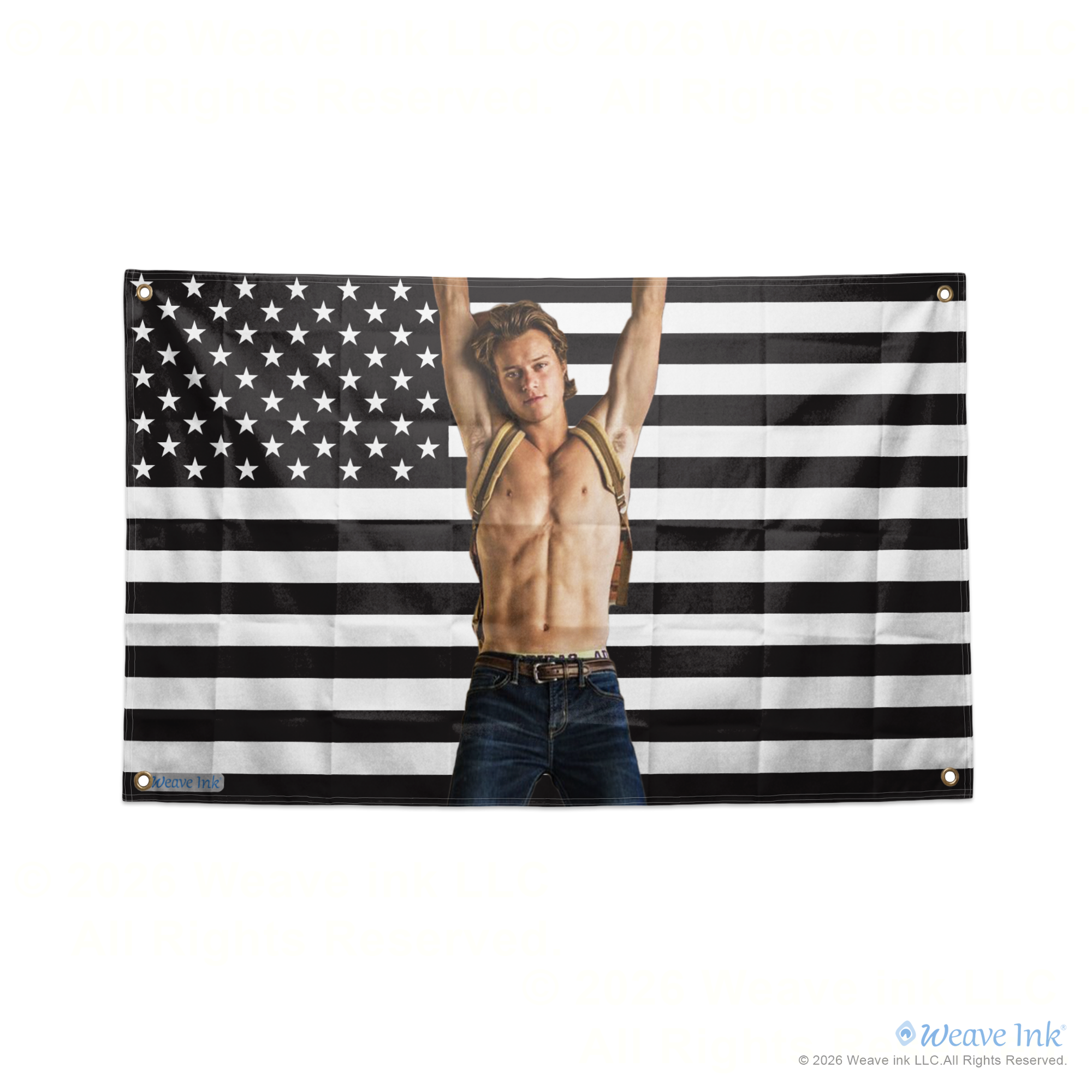 JJ Maybank Actor Outer Banks USA Flag Wall Hanging Tapestry Room Decor Man Cave Garage Fan Gift
