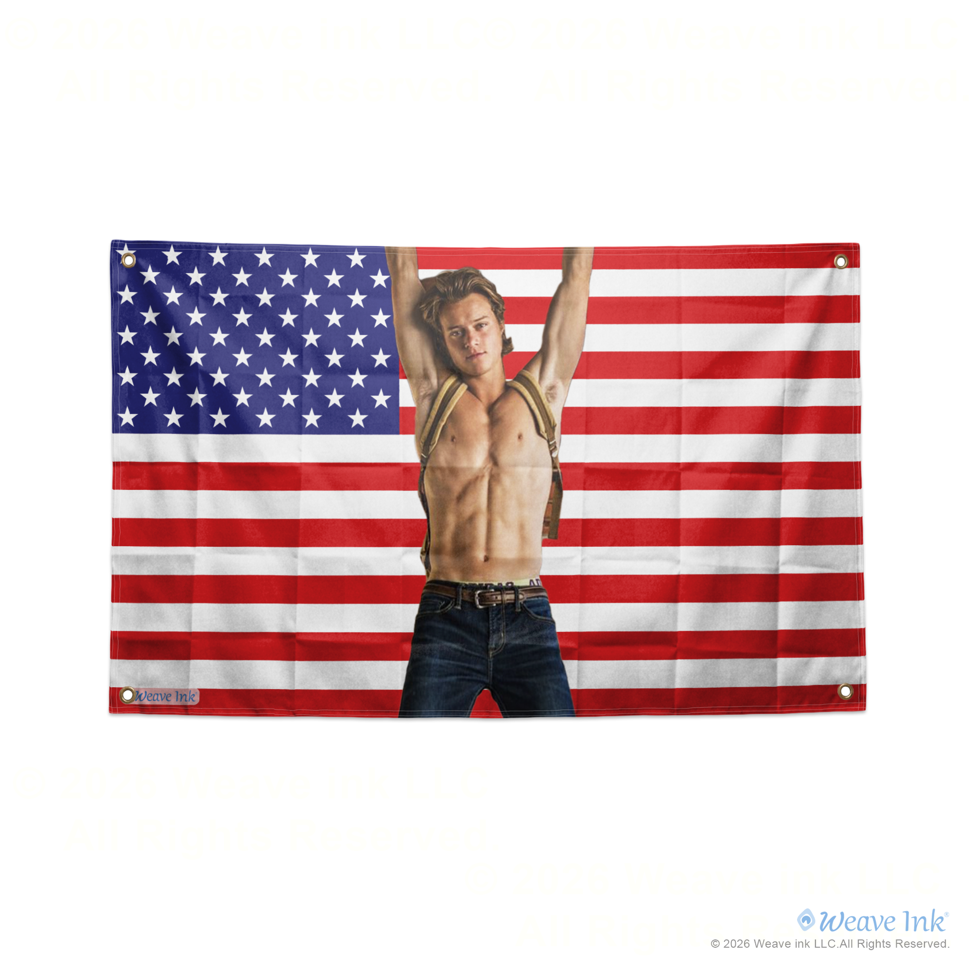 JJ Maybank Actor Outer Banks USA Flag Wall Hanging Tapestry Room Decor Man Cave Garage Fan Gift