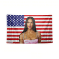 Popular Megan Fox Actress USA Flag Room Decor Banner Hanging Tapestry Celebrity Wall Art for Home Studio, Bar, Garage, and Man Cave Fan Gift - 3 x 5 Ft (90 x 150cm) - Style 5