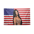 Popular Megan Fox Actress USA Flag Room Decor Banner Hanging Tapestry Celebrity Wall Art for Home Studio, Bar, Garage, and Man Cave Fan Gift - 3 x 5 Ft (90 x 150cm) - Style 6