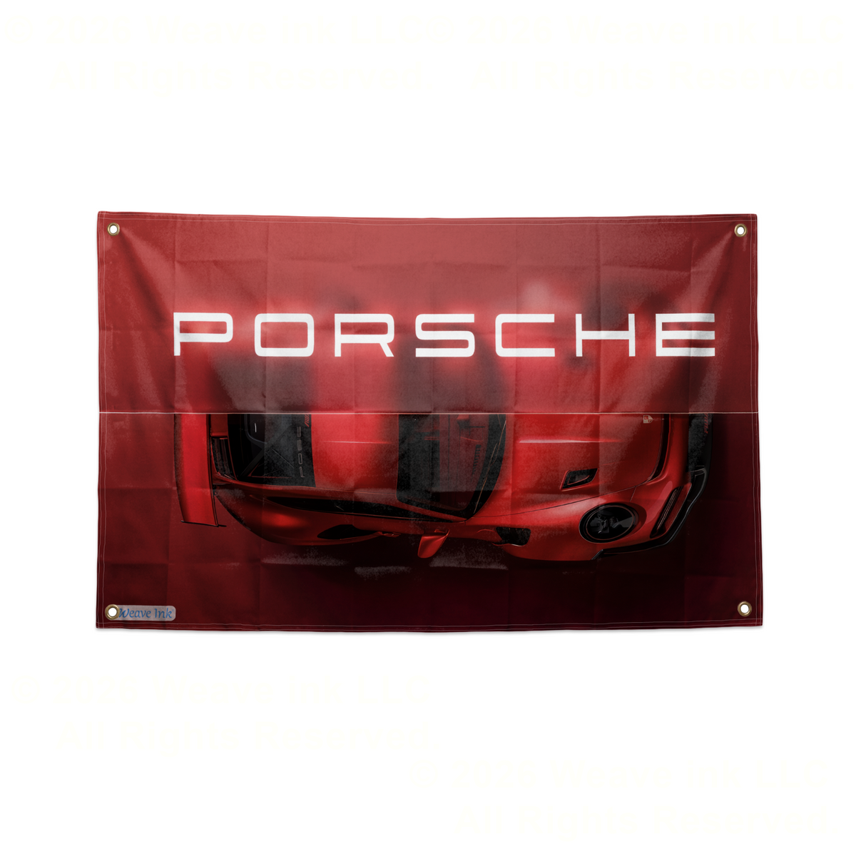 Porsche Car Tapestry Sports Car Wall Hanging Garage Decor Automotive Room Decor Gift
