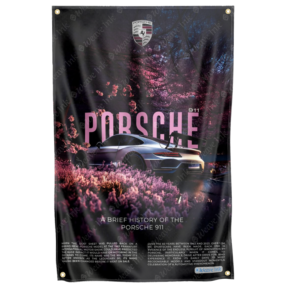 Porsche 911 Car Tapestry Sports Car Wall Hanging Garage Room Decor Car Enthusiast Gift