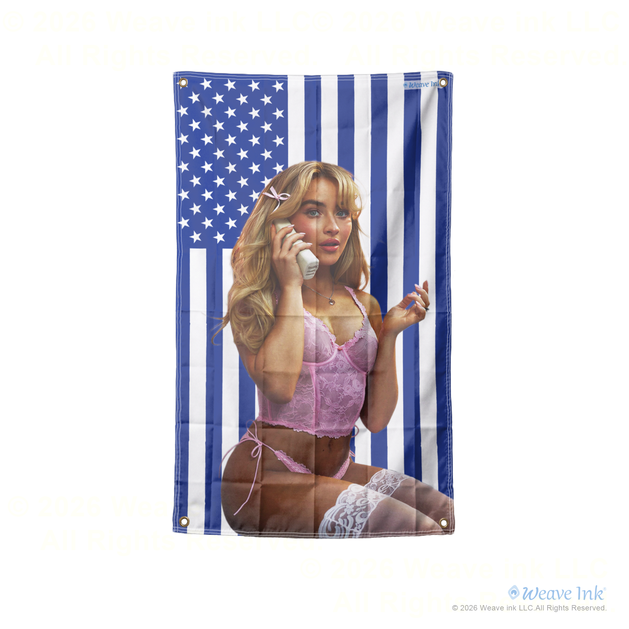 Sabrina Carpenter Singer USA Flag Wall Hanging Tapestry Room Decor Man Cave Garage Fan Gift