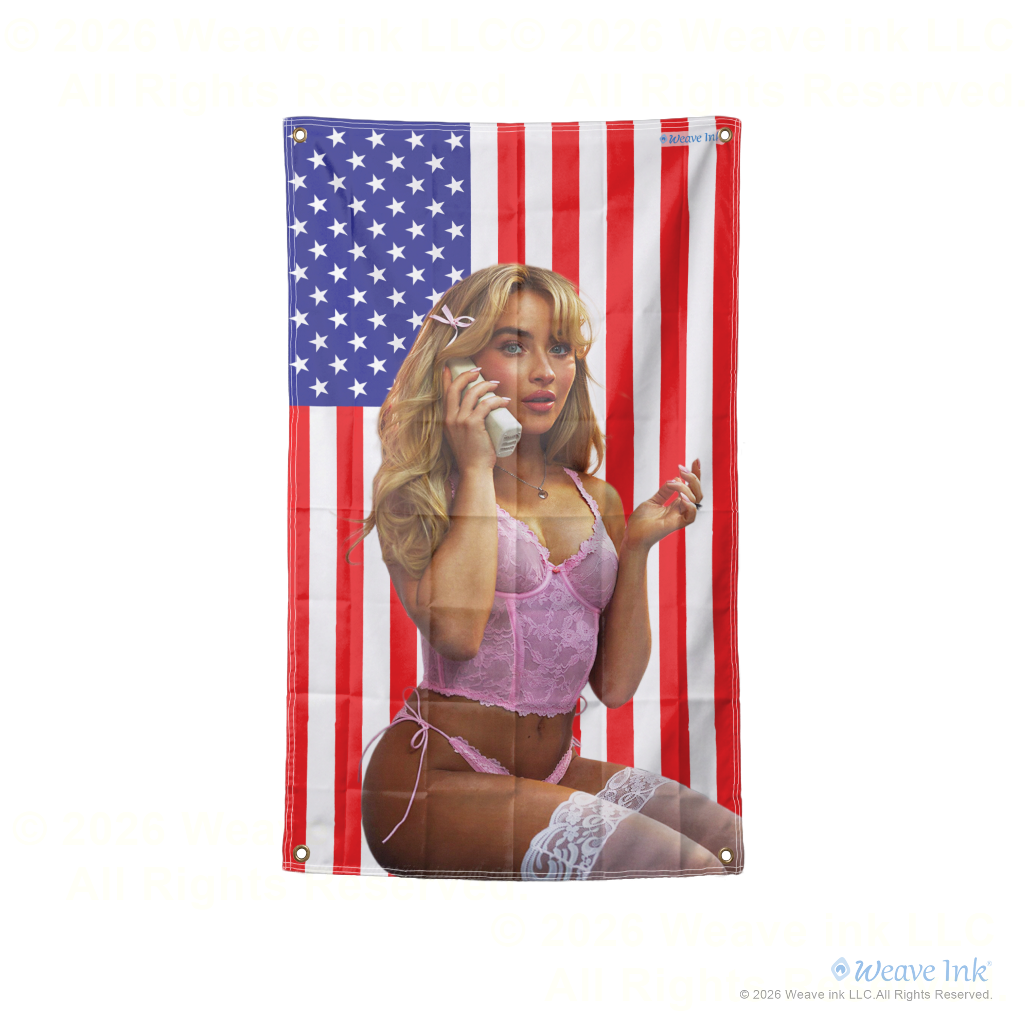 Sabrina Carpenter Singer USA Flag Wall Hanging Tapestry Room Decor Man Cave Garage Fan Gift
