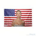 Sydney Sweeney Actress USA Flag Wall Hanging Tapestry Room Decor Man Cave Garage Fan Gift