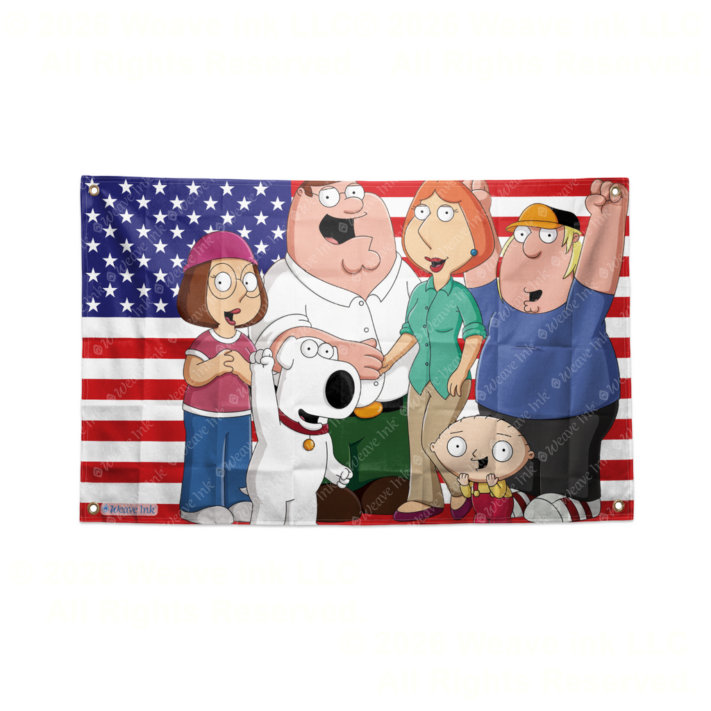 Family Guy USA Flag Wall Hanging Tapestry American Animated Sitcom Room Decor Man Cave Garage Fan Gift Style 1