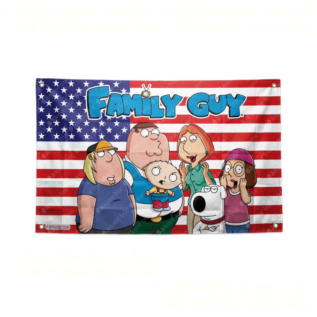 Family Guy USA Flag Wall Hanging Tapestry American Animated Sitcom Room Decor Man Cave Garage Fan Gift Style 2
