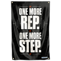Motivational Quote One More Rep Step Gym Fitness Workout Flag Hustle Wall Hang
