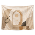 Minimalist Abstract Arch Tapestry Wall Hanging – Neutral Boho Scandinavian Wall Decor for Bedroom, Living Room & Dorm Room