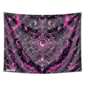 Psychedelic Pink Moon Phase Wall Tapestry Cosmic Mandala Galaxy Celestial Boho Room Decor