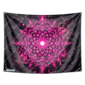 Psychedelic Pink Mandala Wall Tapestry Celestial Cosmic Lotus Art Boho Bedroom Meditation Room Decor