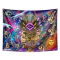 Trippy Psychedelic Eyes Tapestry Wall Hanging Aesthetic Room Decor Man Cave Party DJ