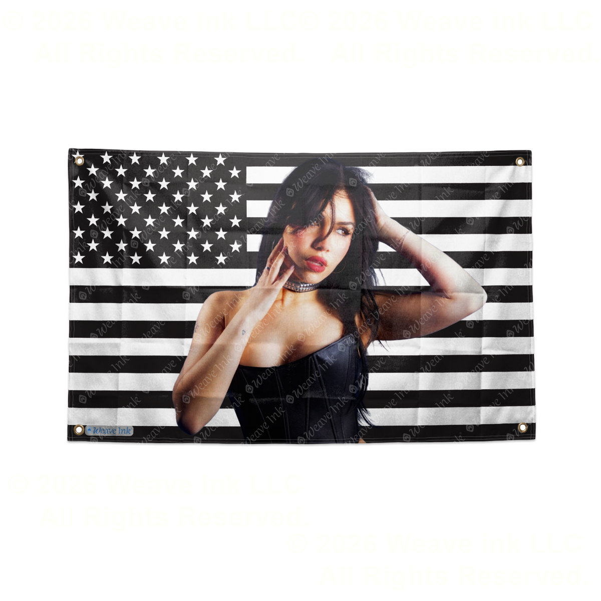 Tara Yummy USA Flag Tapestry Popular American YouTuber TikToker Aesthetic Room Decor Fan Gift Style 1