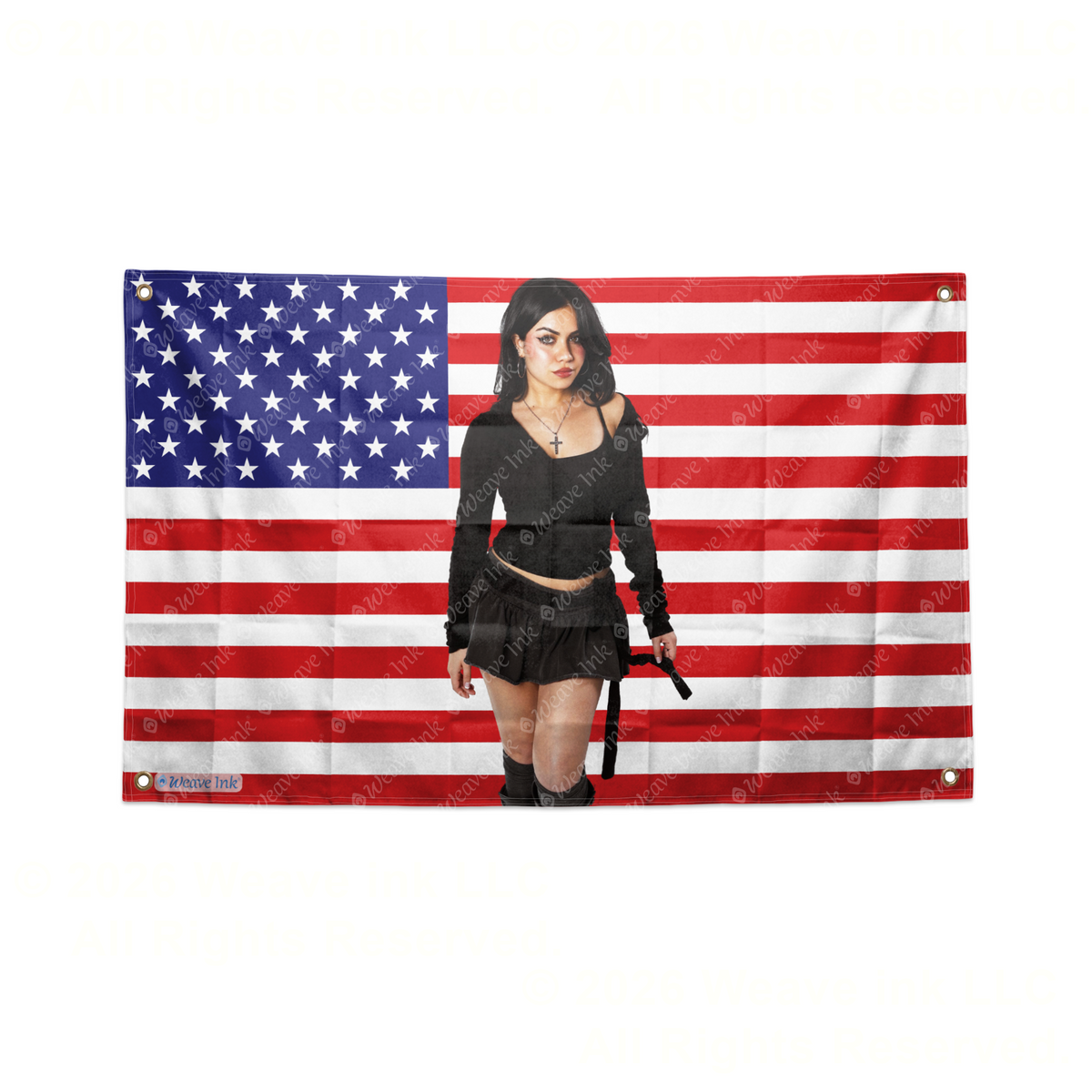 Tara Yummy USA Flag Tapestry Popular American YouTuber TikToker Aesthetic Room Decor Fan Gift Style 11