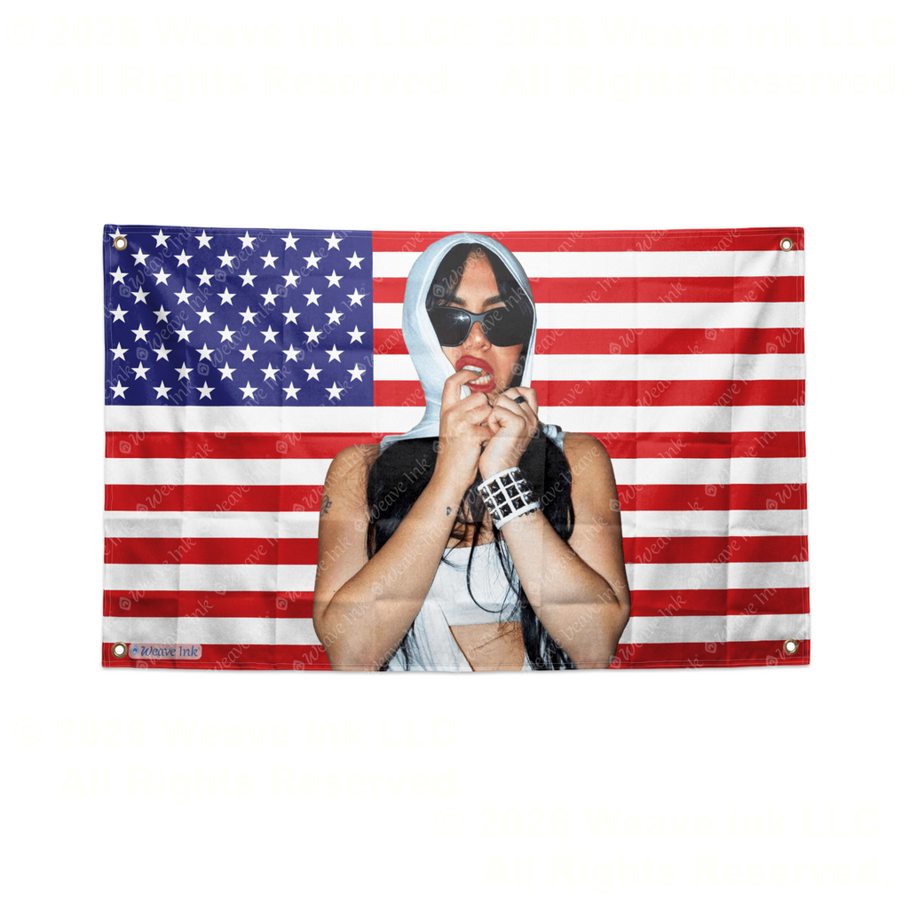 Tara Yummy USA Flag Tapestry Popular American YouTuber TikToker Aesthetic Room Decor Fan Gift Style 12