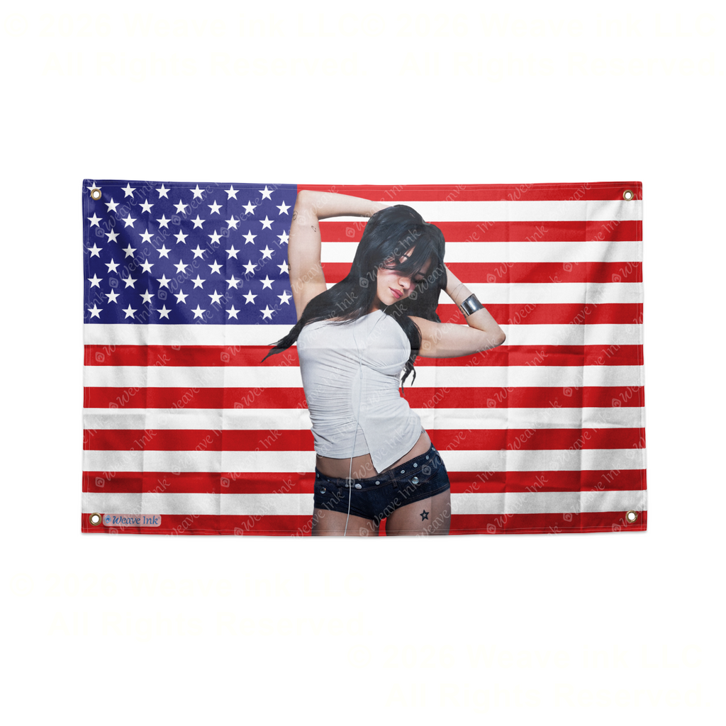 Tara Yummy USA Flag Tapestry Popular American YouTuber TikToker Aesthetic Room Decor Fan Gift Style 14