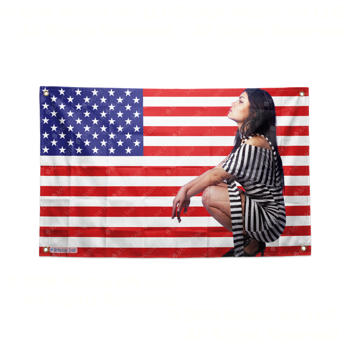 Tara Yummy USA Flag Tapestry Popular American YouTuber TikToker Aesthetic Room Decor Fan Gift Style 3