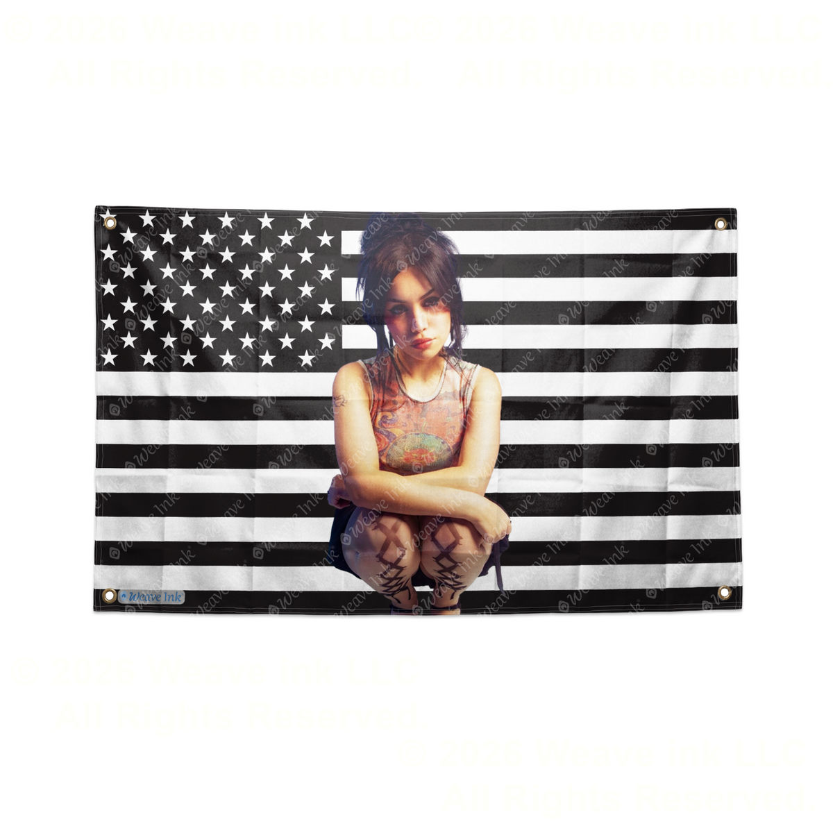 Tara Yummy USA Flag Tapestry Popular American YouTuber TikToker Aesthetic Room Decor Fan Gift Style 6