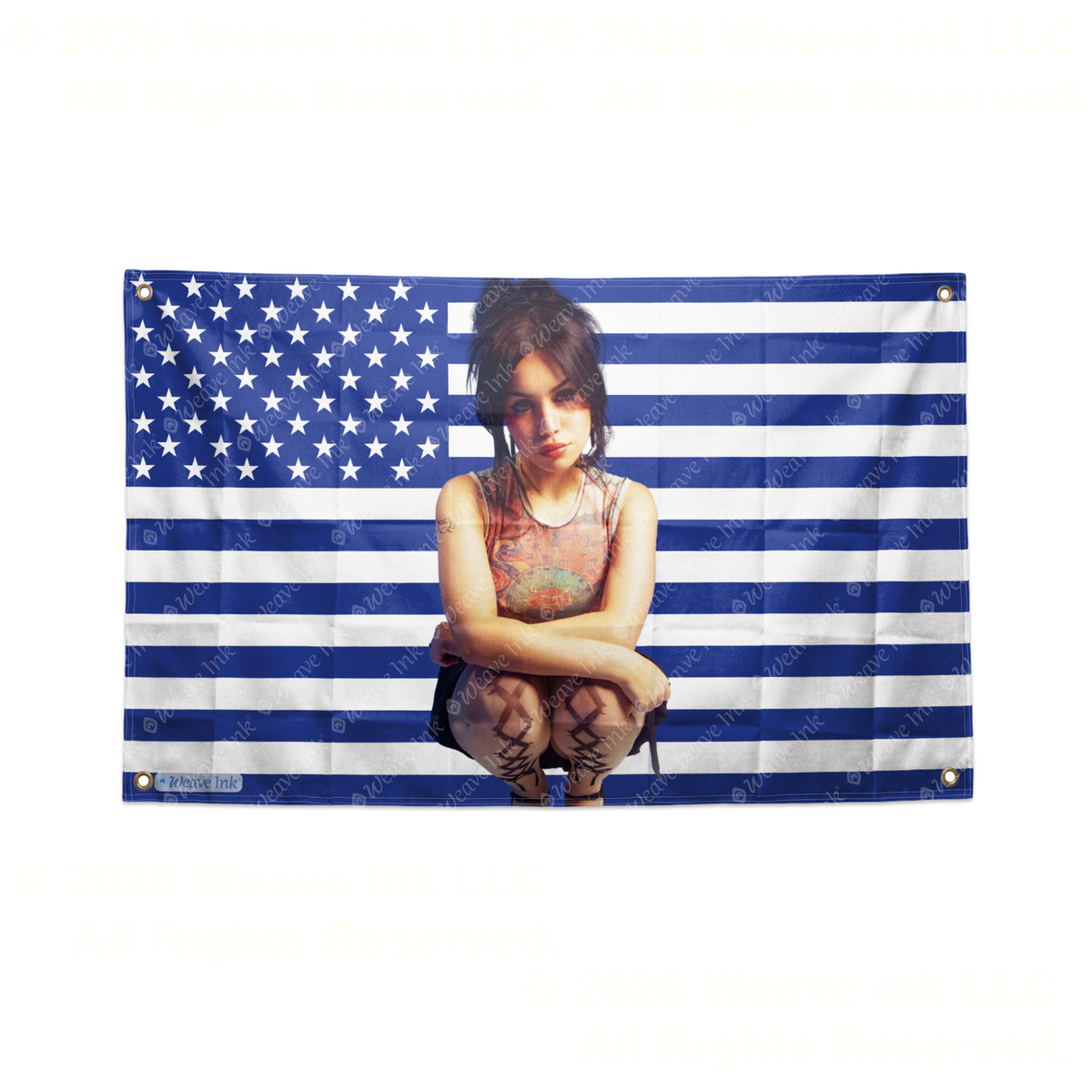 Tara Yummy USA Flag Tapestry Popular American YouTuber TikToker Aesthetic Room Decor Fan Gift Style 6