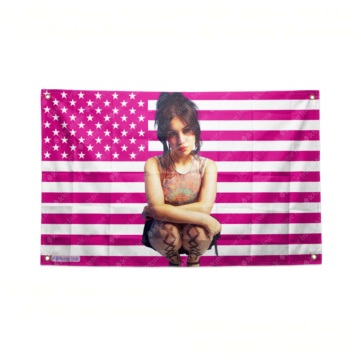 Tara Yummy USA Flag Tapestry Popular American YouTuber TikToker Aesthetic Room Decor Fan Gift Style 6