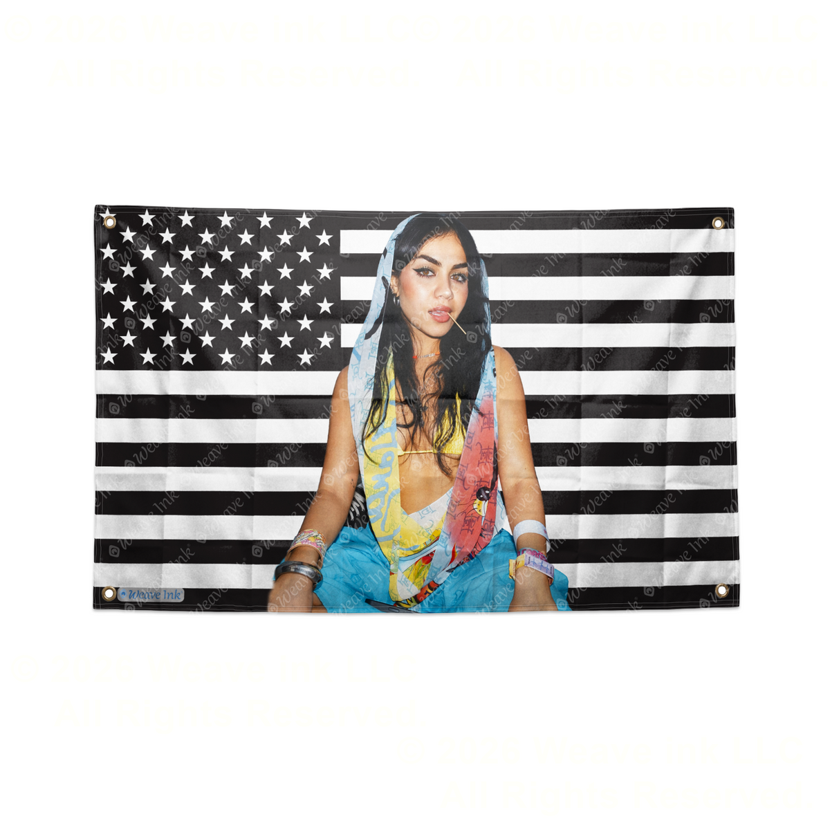 Tara Yummy USA Flag Tapestry Popular American YouTuber TikToker Aesthetic Room Decor Fan Gift Style 9