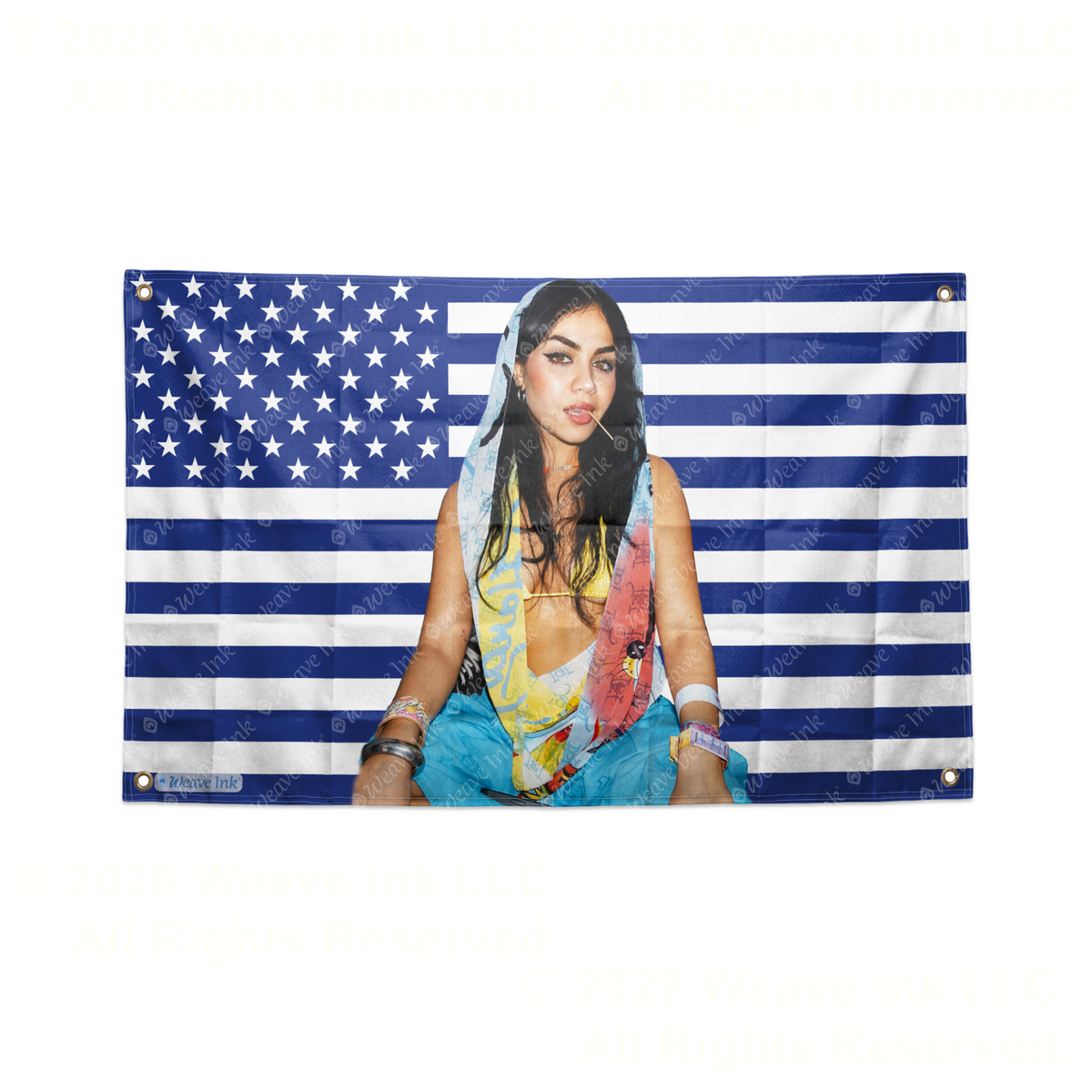 Tara Yummy USA Flag Tapestry Popular American YouTuber TikToker Aesthetic Room Decor Fan Gift Style 9