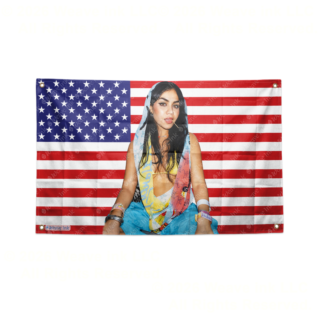 Tara Yummy USA Flag Tapestry Popular American YouTuber TikToker Aesthetic Room Decor Fan Gift Style 9