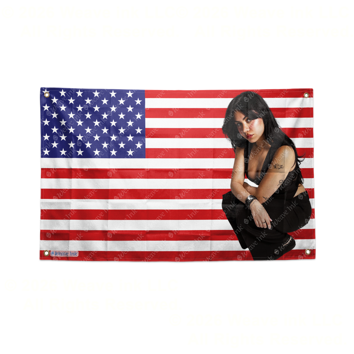 Tara Yummy USA Flag Tapestry Popular American YouTuber TikToker Aesthetic Room Decor Fan Gift Style 7